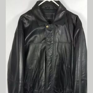 Statements Men's Leather Jacket Size XL Bomber